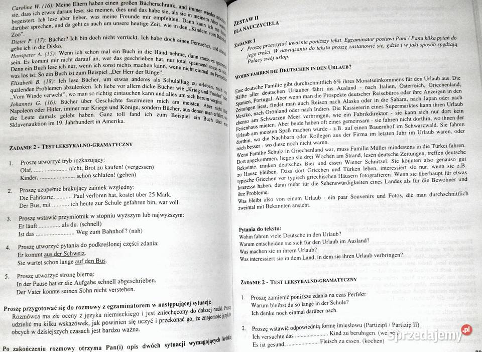 Język niemiecki Informator maturalny Matura 1999 Rok wydania 1998 lubelskie Chełm