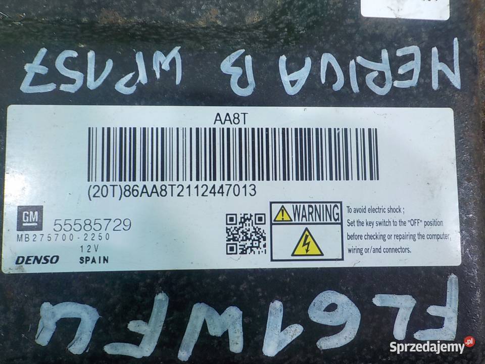 OPEL MERIVA B 17 CDTI 11r 5D AUT sterownik osobowe Czujniki i sterowniki Suków