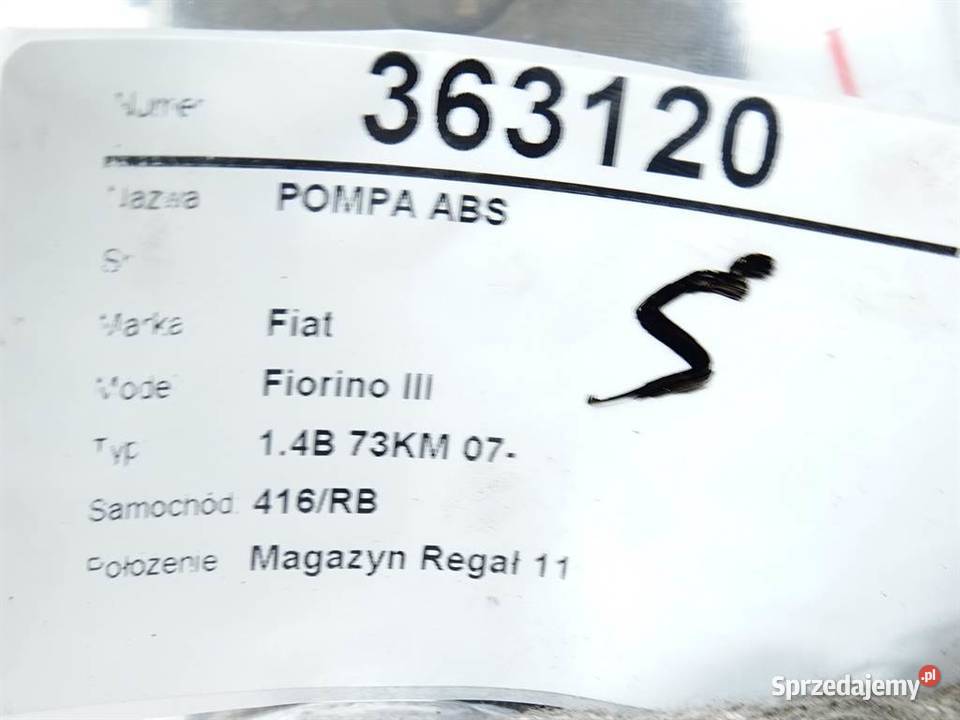 POMPA ABS FIAT FIORINO III 0265801079 14 73