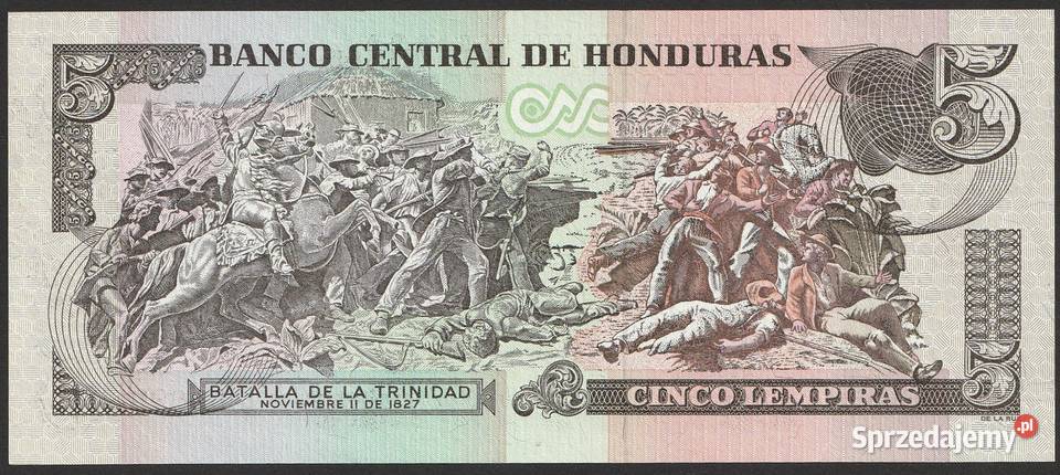 HONDURAS 5 LEMPIRAS 1997 STAN BANKOWY UNC łódzkie