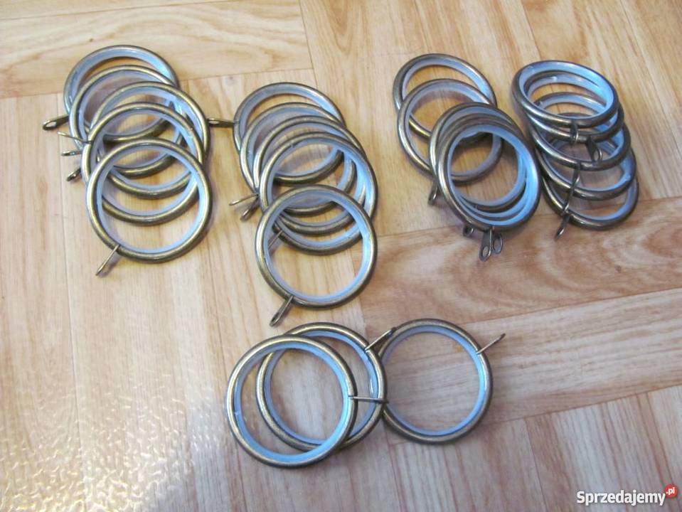 kółka do zasłon 23 sztuki kolor stare złoto lubelskie