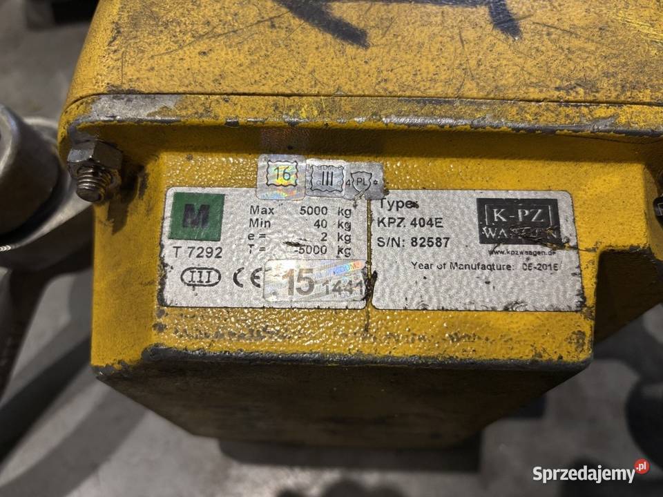 Waga hakowa KPZ 404E SN 82587 niesprawny Drzymałowo sprzedam