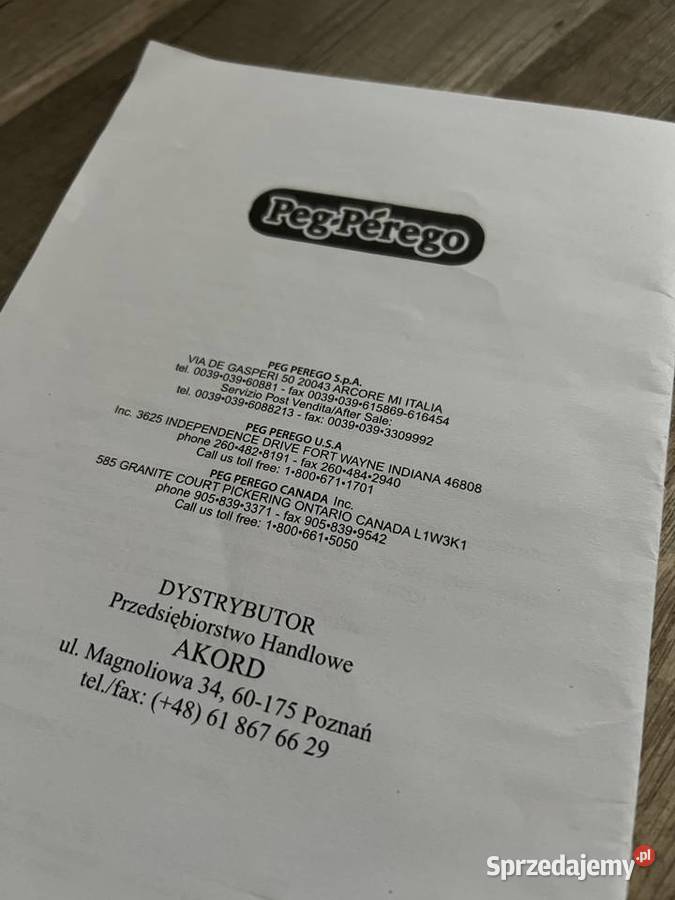 Wózek 2 w 1 marki PegPerego z 2019r bez opolskie Nysa