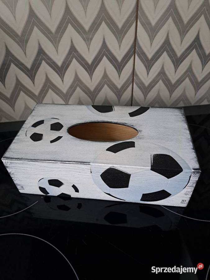 Chustecznik drewniany piłka nożna decoupage Kędzierzyn-Koźle