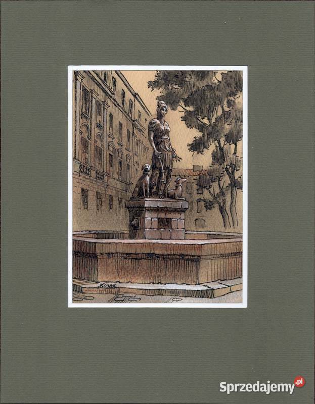 Grafika Fontana Diana we Lwowie Warszawa sprzedam