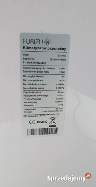 Klimatyzator przenośny 12000 BTU Furizu Robo świętokrzyskie Ostrowiec Świętokrzyski