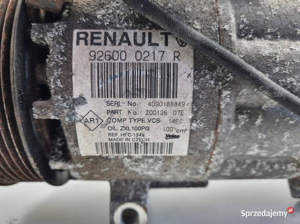 SPRĘŻARKA KLIMATYZACJI Renault Clio IV 09 TCe osobowe Chełm