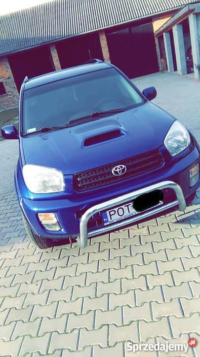 TOYOTA RAV4 2002 NIEBIESKA DIESEL 20 D4D klimatyzacja wielkopolskie Kuźnica Grabowska