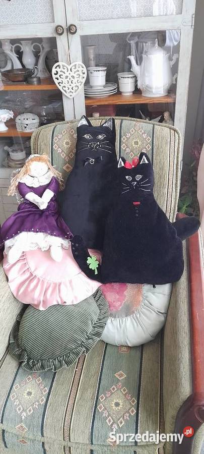Poduszki KOTY dzieci na prezent na szczescie Tkanina  Poznań