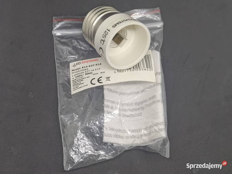 Adapter żarówki przejściówka gwint E27 na E14 Katowice
