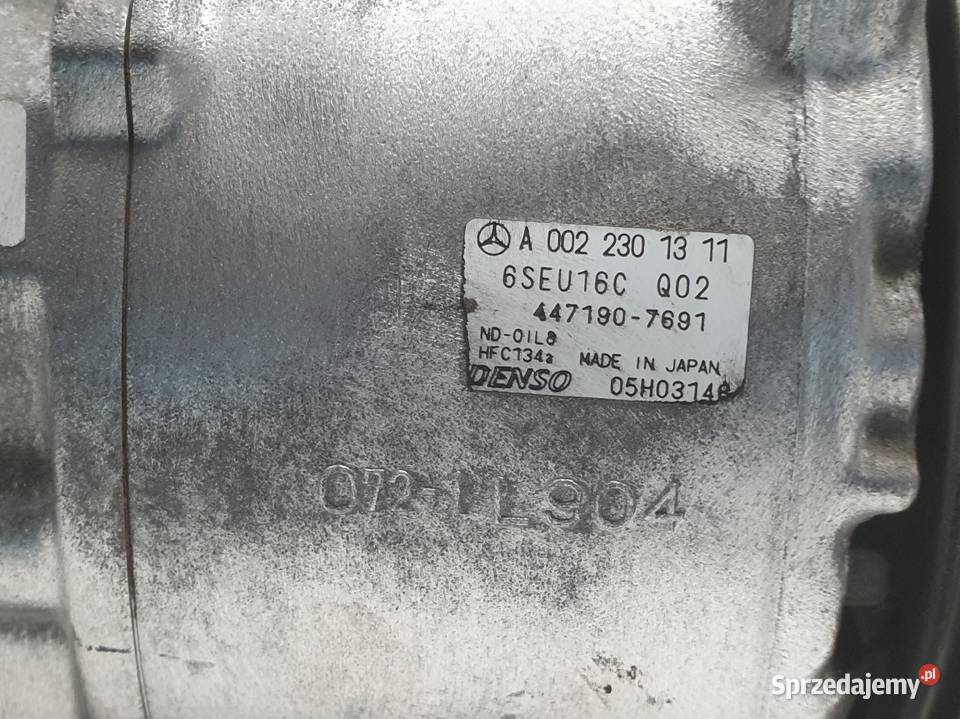 SPRĘŻARKA KLIMATYZACJI Mercedes W169 15 8V osobowe Kompresory klimatyzacji lubelskie Chełm