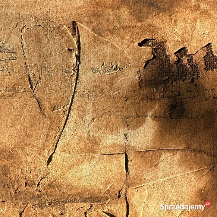 Brązowy Obraz Strukturalny 30x30 Ręcznie brązowy Poznań