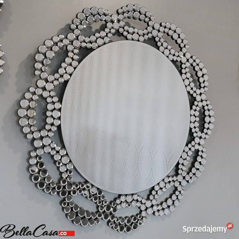 SREBRNE LUSTRO GLAMOUR OKRĄGŁE ŚR 90 sypialnia inny kolor Warszawa