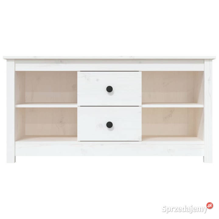 Szafka pod telewizor biała 103x365x52 drewno RTV