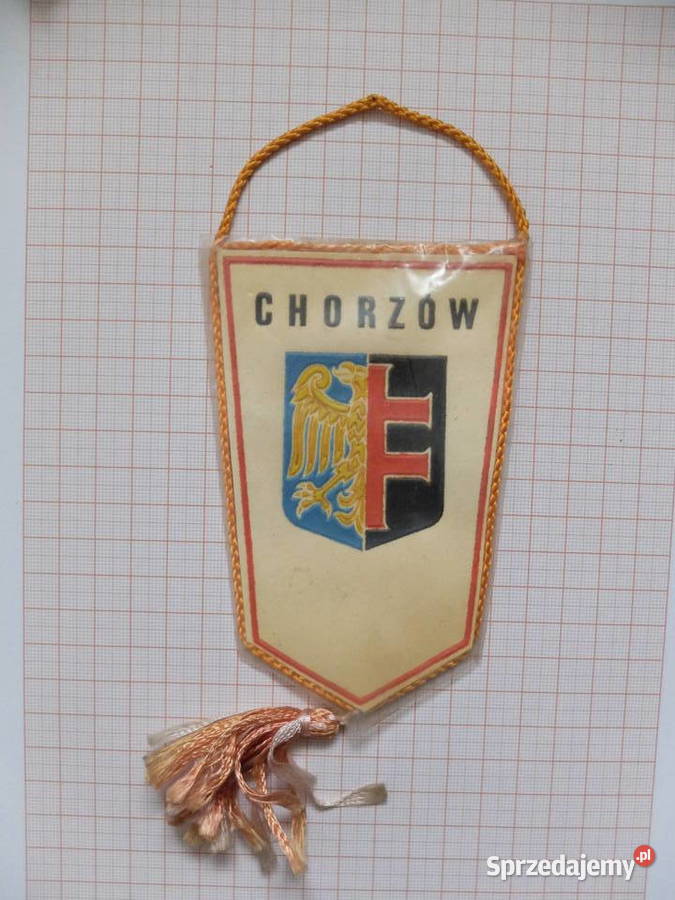 Proporczyk z okresu PRL Chorzów wielkopolskie