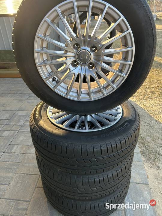 Sprzedam opony letnie z alufelgami 18565 R15 88T 65 Nowy Duninów