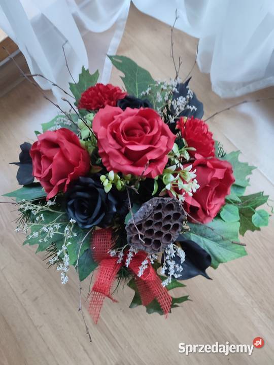 Wiązanka na cmentarz kompozycja kwiatowa na grób Sosnowiec