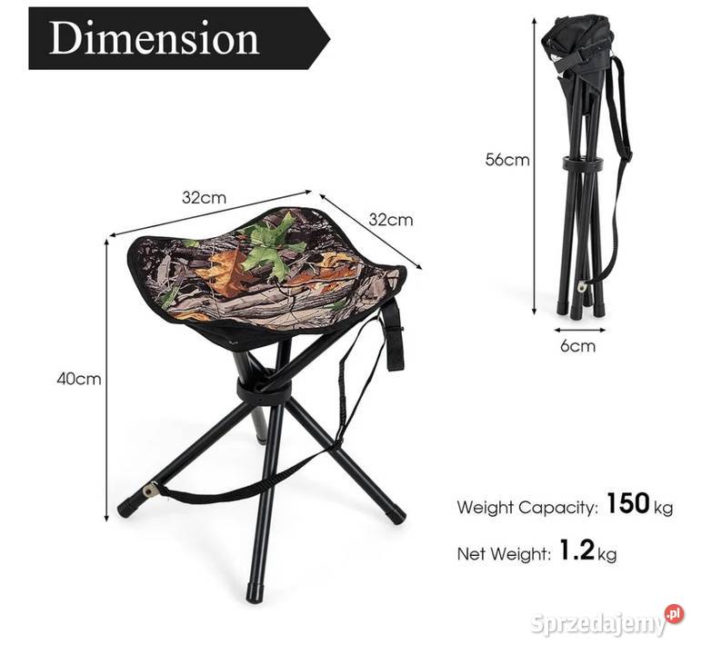 Nowe krzesła kempingowe na ryby dwie sztuki Krzesła Radłów