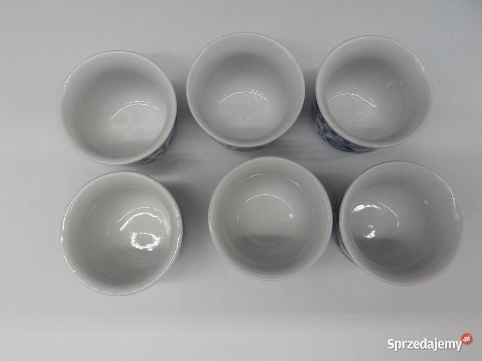 Kieliszki do jajek wzór cebulowy porcelanowe Porcelana i szkło Raszków