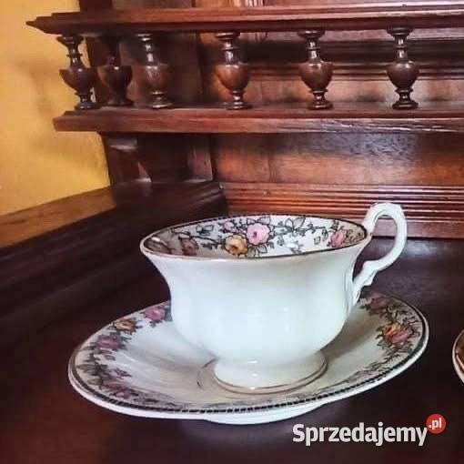 Filiżanka C T Altwasser z niebieskim orłem lat Gdańsk