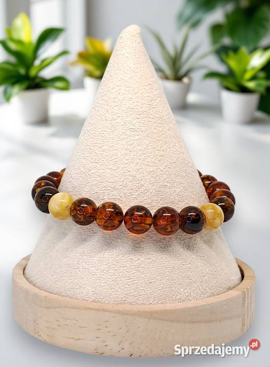 Bransoletka z bursztynu BURSZTYN bałtycki kulka Warszawa