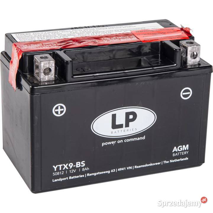Akumulator motocyklowy Landport YTX9BS 12V 8Ah Płock