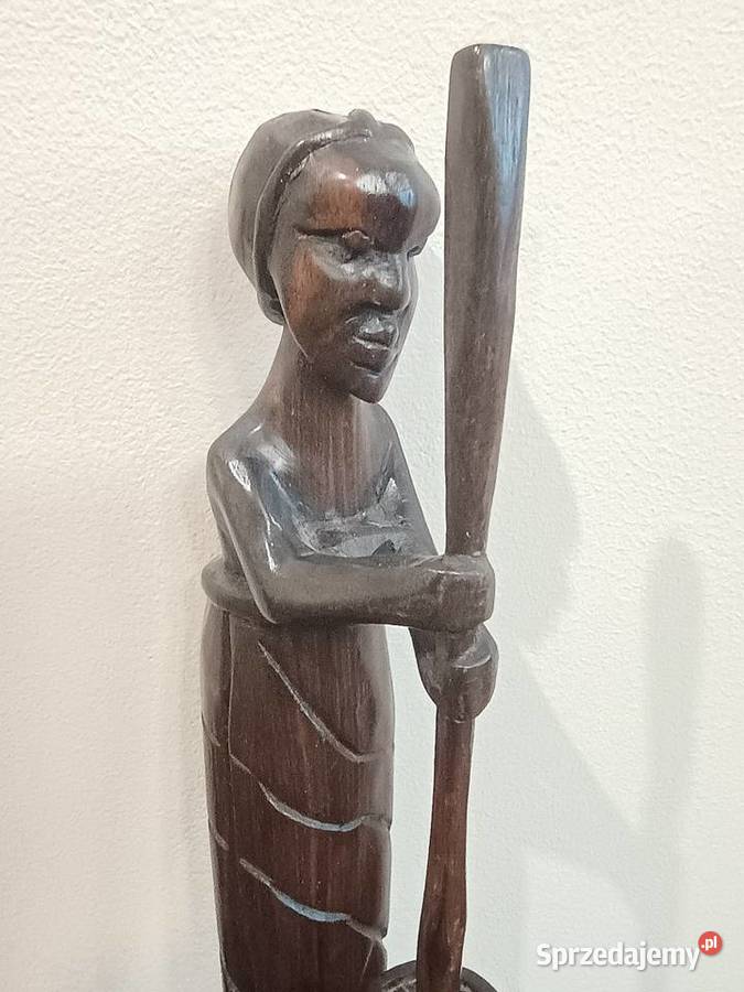 Afrykańska figurka z hebanu 75 Rękodzieło Stalowa Wola