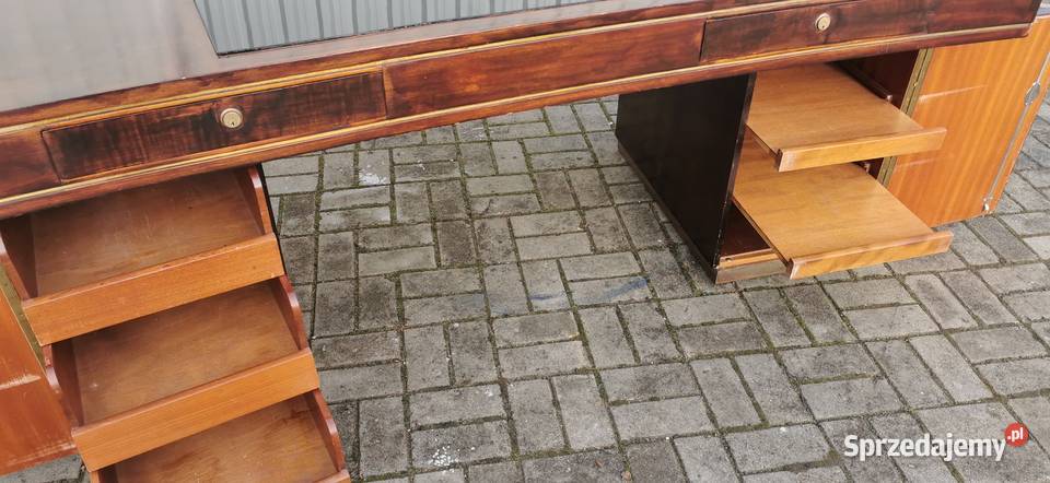 Spektakularne ogromne biurko gabinetowe z 1940 dolnośląskie