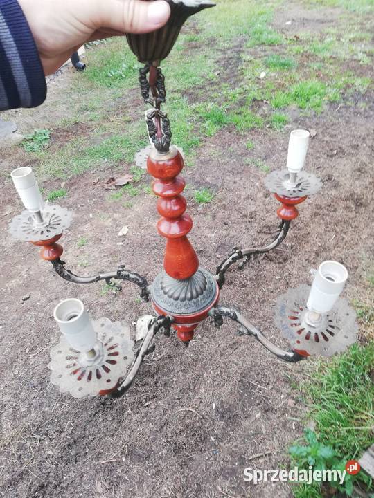 Żyrandol mosiężny