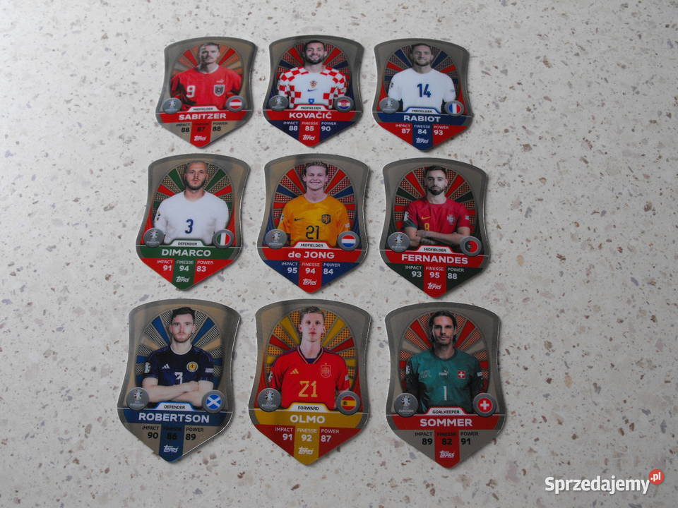 Karty piłkarskie EURO 2024 karty PRO ELITE SHILD Sport Sport sprzedam