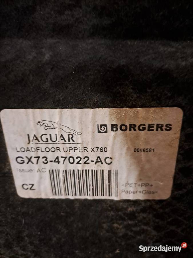Wykładzina bagażnika Jaguar Xe Motoryzacja Zamienie