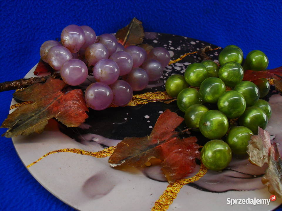 WINOGRONA DO DEKORACJI KOMPLET NA PLATERZE wielokolorowy Bielawa