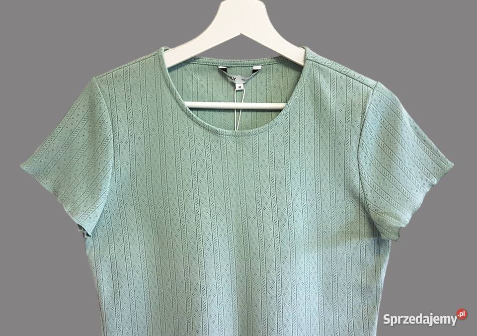 Damska bluzka oliwkowa bawełniana z krótkim małopolskie Chrzanów