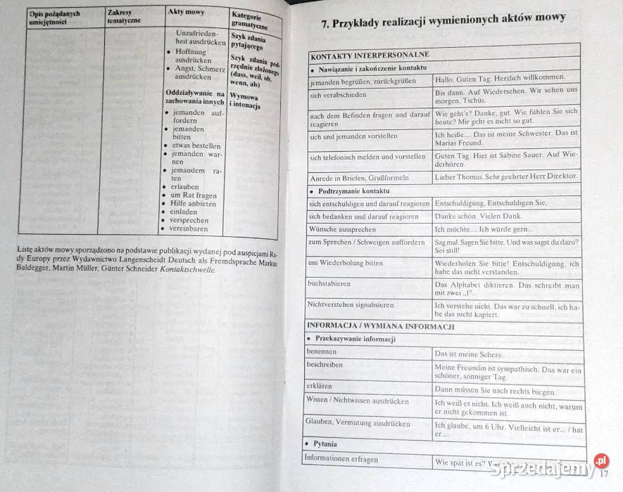 Program nauczania języka niemieckiego w klasach Rok wydania 1999 Chełm