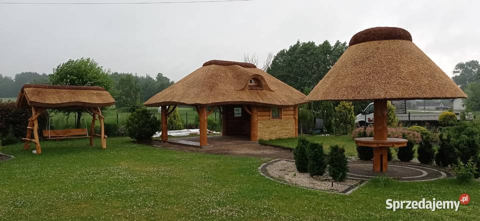 Altana z bala kryta trzcinąstrzechą Podlesie sprzedam