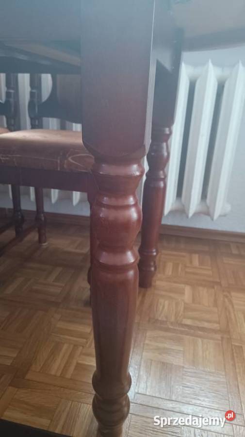 Stół drewniany rozkładany4 krzesła Brzeg