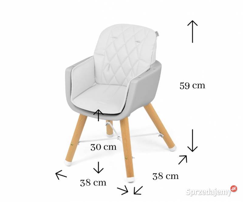 KRZESEŁKO DO KARMIENIA 2W1 ESPOO BIAŁE Milly Mally Bielsk Podlaski