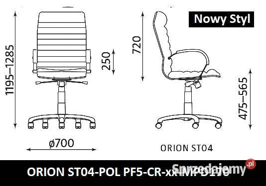 Dwa fotele biurowe regulowane skórzane