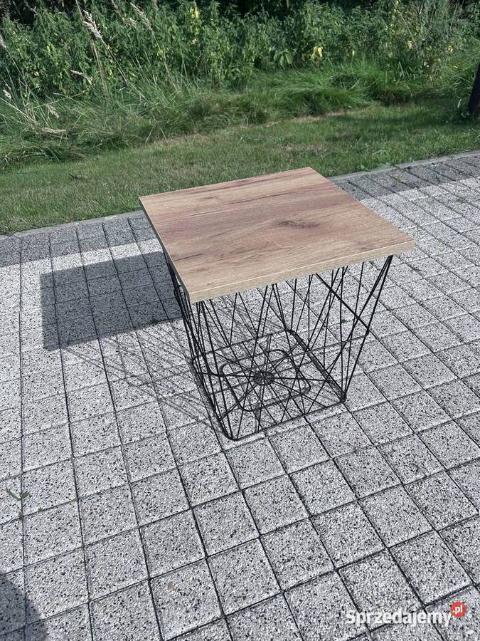 NOWY Stolik kawowy industrialny 4040 schowek pod Rybnik