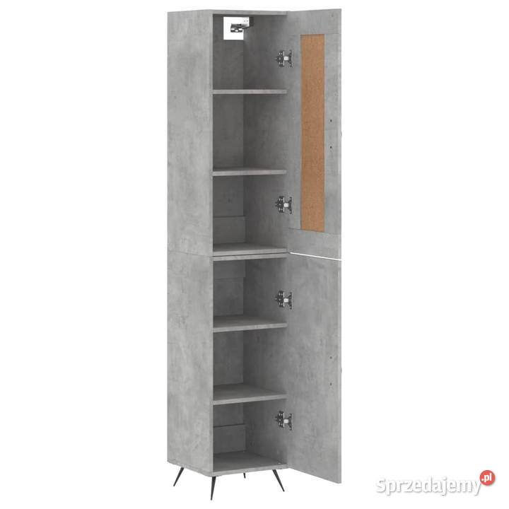 Wysoka szafka szarość betonu 345x34x180 Szafki mazowieckie sprzedam