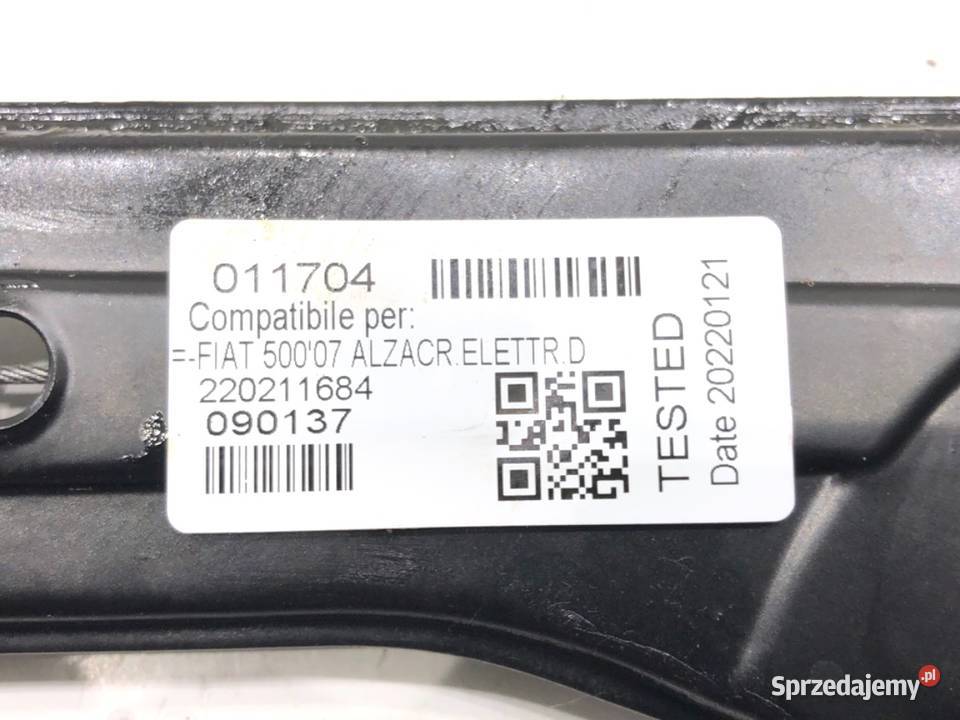 PODNOŚNIK SZYBY PRAWY PRZÓD FIAT 500 Hatchback osobowe podkarpackie