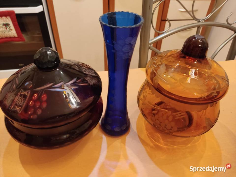 puzdro bomboniera waza patera szkło lubuskie Gorzów Wielkopolski