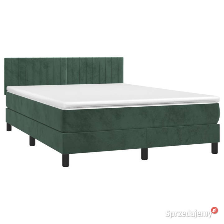 Łóżko kontynentalne z materacem i LED zielony 88cm mazowieckie