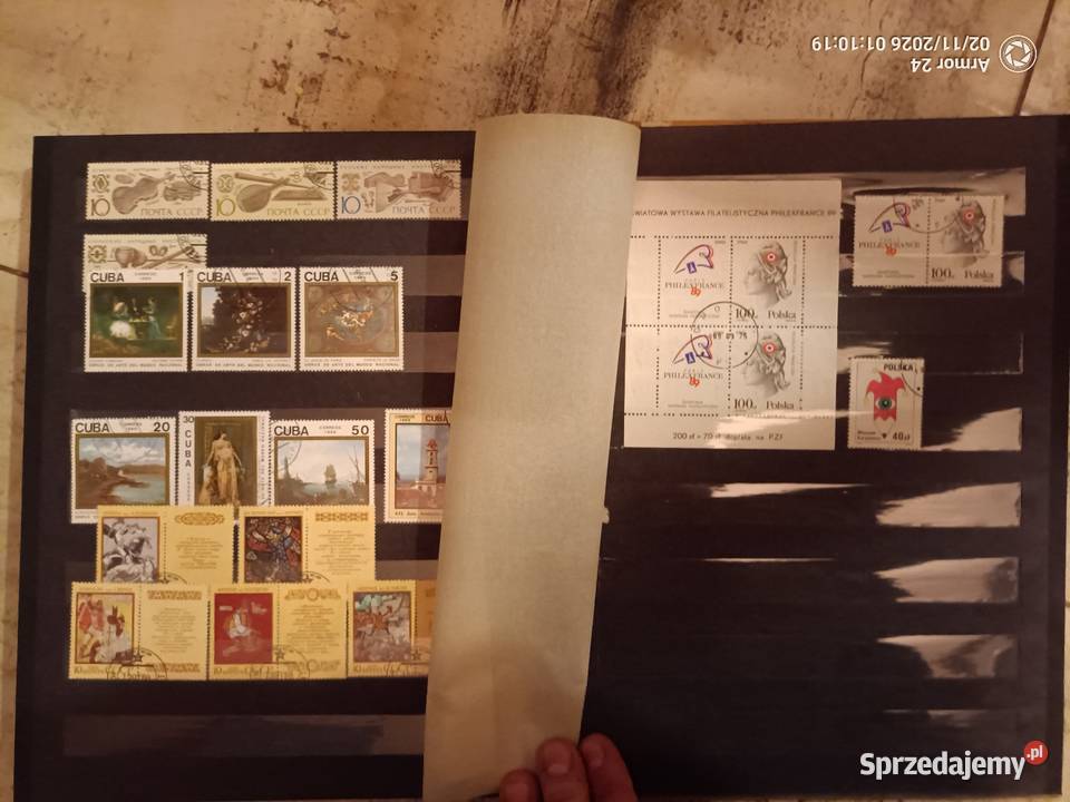 Klaser znaczki sztuka malarstwo kreskowki