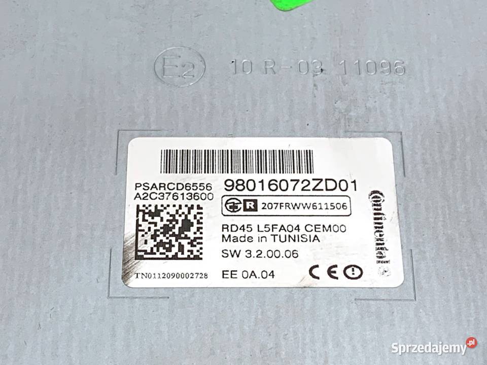 RADIO CITROEN C5 III 98016072ZD ODTWARZACZ