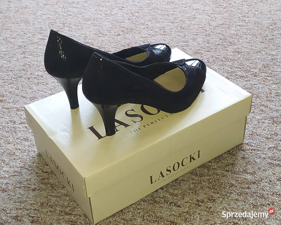 Eleganckie czarne czółenka firmy Lasocki 37 mazowieckie Warszawa