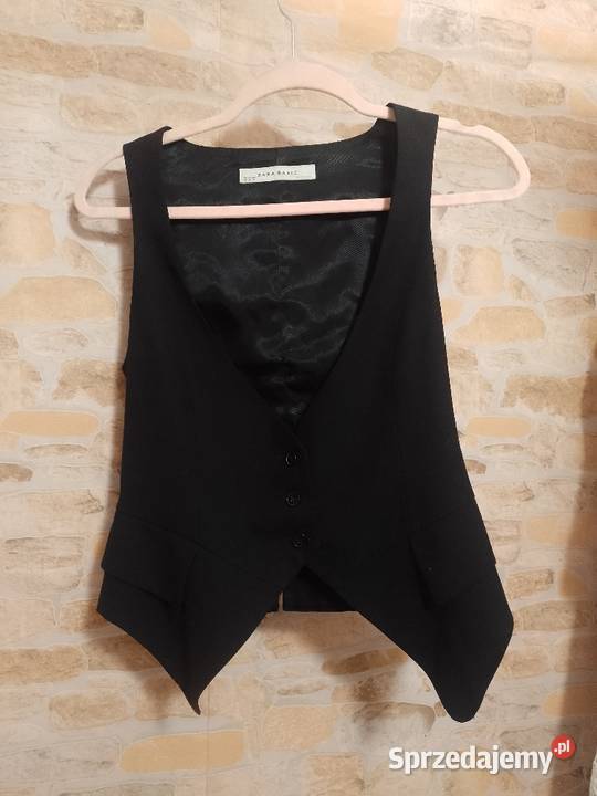 34XS ZARA Czarna kamizelka garniturowa Kraków