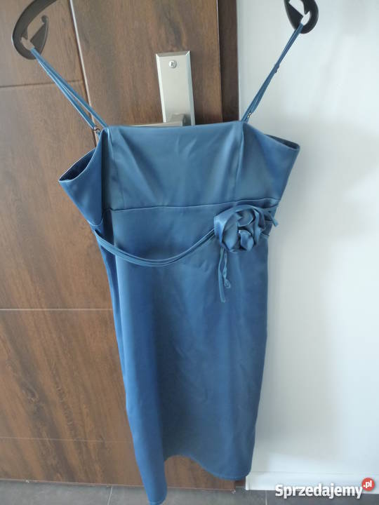 Elegancka sukienka na naramkach w morskim Rozmiar 36(S) wielkopolskie