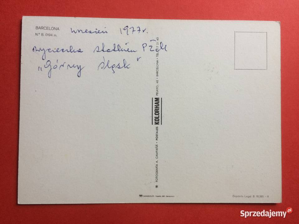 519 Widokówka Barcelona Szczecin sprzedam
