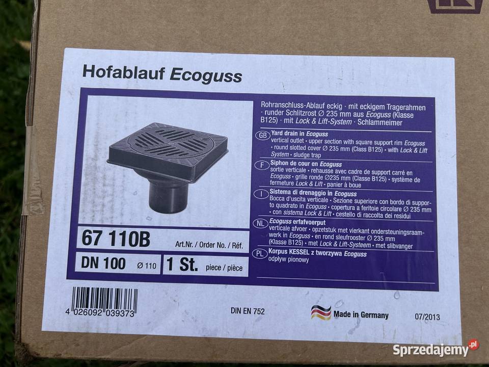 Odpływ pionowy KESSEL ECOGUSS Żywiec